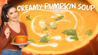 CREAMY ROASTED PUMPKIN SOUP FROM SCRATCH [upl. by Ailiec44]