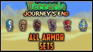 All Armor Sets in Terraria Journeys End Outdated [upl. by Dressler]