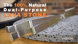 DualPurpose Lava Cooking Stone and Heat Deflector  Vision Grills [upl. by Meldon]