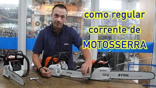 Como ajustar a corrente da motosserra [upl. by Cloutman]