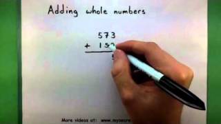 Basic Math  Adding whole numbers [upl. by Kloman265]