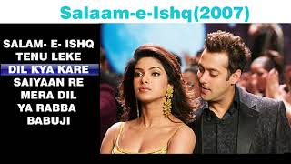 Salaam e Ishq  JUKEBOX  Salman khan  bollywood songs [upl. by Genesia]