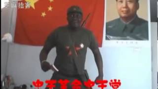 blackman singing chinese red songs [upl. by Hammerskjold]