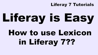 Liferay Tutorial 15  How to use Lexicon in Liferay DXP [upl. by Annasor733]