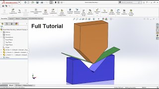 Sheet Metal V Bending Animation Tutorial in Solidworks [upl. by Ayalahs764]