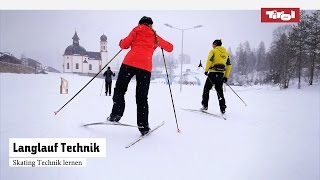 Langlauf Technik – Langlauf Skating lernen [upl. by Ydnih]