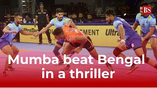 Pro Kabaddi League 202324 Irans Zafardanesh leads U Mumba to a thrilling win over Bengal Warriors [upl. by Malvie432]