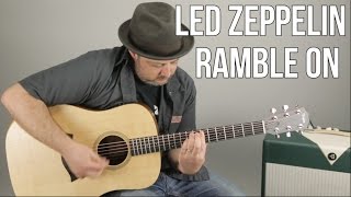 Led Zeppelin Ramble On Guitar Lesson  Tutorial [upl. by Amaras270]