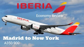 Review  Iberia A350900  Madrid to New York  Economy [upl. by Acinoj]