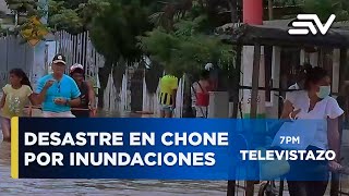 Desastre en Chone por las lluvias  Televistazo  Ecuavisa [upl. by Nido]