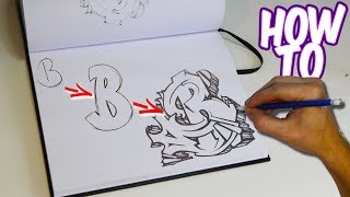 How to Practice Graffiti Tutorial Letter B [upl. by Naivatco]