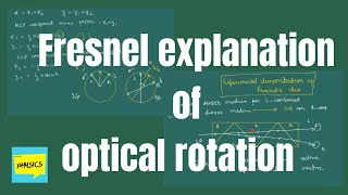 Fresnel explanation of optical rotation  Polarization of light [upl. by Dinny512]