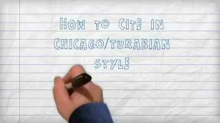 Citing  How to Cite in ChicagoTurabian Style A Three Minute Tutorial [upl. by Nnylirret]