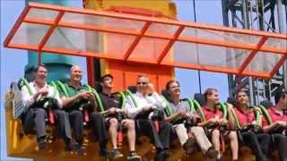 Six Flags CEO Rides Zumanjaro Drop of DoomTWICE [upl. by Doig]