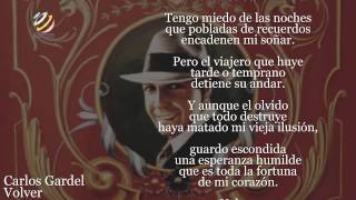 Carlos Gardel  Volver Lyric video HQ Audio [upl. by Hanfurd226]