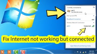 Fix windows 7 no internet access but connected ethernet [upl. by Bartel]