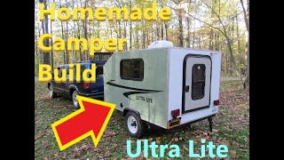 Homemade Camper Build Micro Ultra Lite Complete Build [upl. by Schuman]