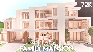 Modern Family Mansion  Bloxburg Build [upl. by Haridan56]