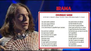 Irama  Ovunque Sarai SANREMO 2022  LIVE AUDIO  TESTO [upl. by Anitsua633]