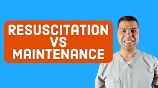 Maintenance vs resuscitation IV fluid [upl. by Ecyac]