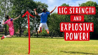 How To Improve LEG STRENGTH  EXPLOSIVE POWER For Badminton Players  At Home Badminton Training [upl. by Philipps]