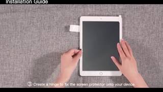 How to install screen protector on your iPad or tablet SPARIN A09 [upl. by Fronniah]