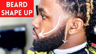 BEARD SHAPE UP TUTORIAL  BEGINNER BARBERS  BARBER STYLE DIRECTORY [upl. by Gilus]