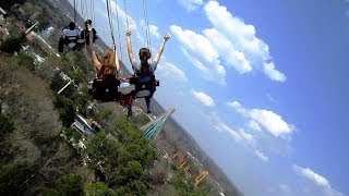 SkyScreamer onride HD POV Six Flags Over Georgia [upl. by Ihtak]