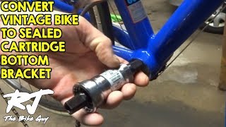 How To Upgrade Vintage Bike With Sealed Cartridge Bottom Bracket [upl. by Alexandra384]