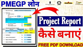 PMEGP Loan Project Report PDF Download 2024  PMEGP Project Report Kaise Banaye [upl. by Elfrida617]