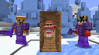 Minecraft MANHUNT but DOORS randomly teleport you [upl. by Harelda517]