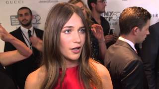 Gone Girl Lola Kirke quotGretaquot New York Movie Premiere Interview  ScreenSlam [upl. by Oibesue]