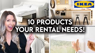 10 BEST RENTER FRIENDLY IKEA PRODUCTS  ORGANIZATION  DECOR [upl. by Nailuj]