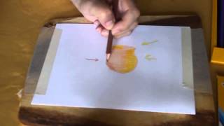 Cómo pintar con lápices acuarelables  How to paint with watercolor pencils [upl. by Alberic]