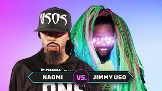 Naomi vs Jimmy Uso Superstar Impersonation Battle [upl. by Alletsyrc]