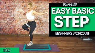 15 Minute Simple Low Impact Step Aerobics Routine For Beginners 125 BPM 80 [upl. by Elisabetta723]