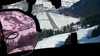 Falcon 7X Landing at SaanenGstaad Airport [upl. by Anod]