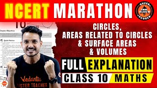 NCERT Marathon Maths Class 10 CirclesAreas Related to Circles amp Surface Areas and Volumes One Shot [upl. by Seldon510]