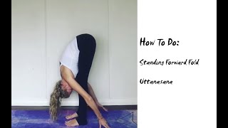 How To Do Uttanasana  Standing Forward Bend [upl. by Adnoryt]