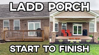 Covered Porch Remodel from Start to Finish  NARRATED 2020 [upl. by Schwarz264]