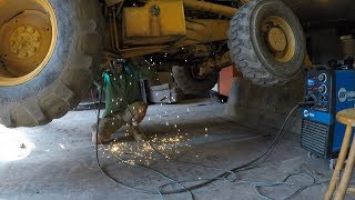 Welding the dozer and backhoe [upl. by Enieledam]