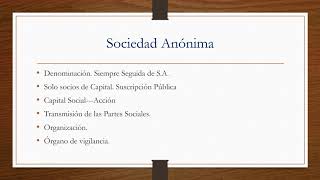 Sociedades Mercantiles Sociedad Anónima [upl. by Mroz]