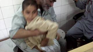 scared child from injection in DR FAISAL KHANs clinic [upl. by Entroc167]