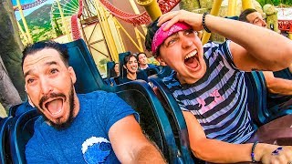 TAKING OVER AN AMUSEMENT PARK w Sam Colby Corey amp Andrea [upl. by Ingra]