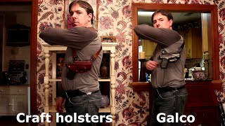 Craft Holster Leather Shoulder Holster System vs Galco Miami Classic [upl. by Zaria14]