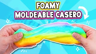 CÓMO HACER FOAMY MOLDEABLE CASERO 🌈 Craftingeek [upl. by Adlecirg]