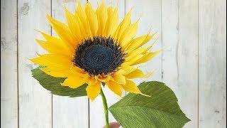 Como hacer flores de papel Girasoles Super faciles y rapidas  DIY Manualidades 22 [upl. by Anolahs157]