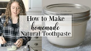 Homemade Natural Toothpaste Coconut Mint [upl. by Adnamal]