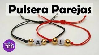 💜Pulsera de Hilo para PAREJAS FACIL y sencilla 😮TRUCO para pasar piedras o abalorios [upl. by Melisande]