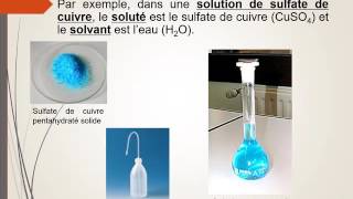 Les solutions aqueuses  définitions [upl. by Aitan585]